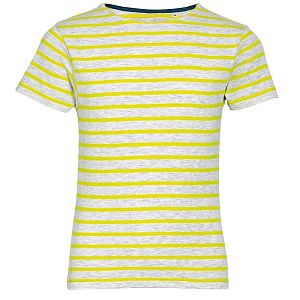 Футболка детская Miles Kids серый с желтым под нанесение