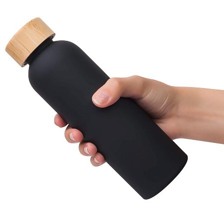 Бутылка для воды BAMBOO PET SOFT 550мл. Черная 6265.08