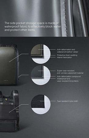 Рюкзак KORIN FlipPack 47х30х17 см, черный