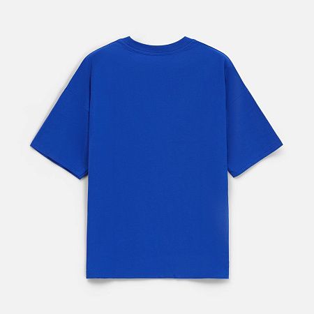 Футболка унисекс оверсайз T3, синяя, размер XS/S