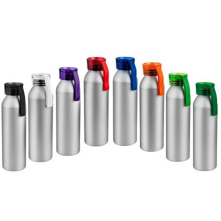 Бутылка для воды VIKING SILVER 650мл. Серебристая с синей крышкой 6141.01