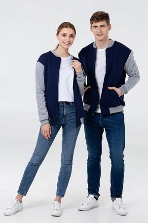 Бомбер College, бордовый, размер S v2