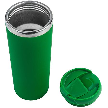 Термокружка KOMO SOFT COLOR 420мл. Зеленая с зеленой крышкой 6060.02