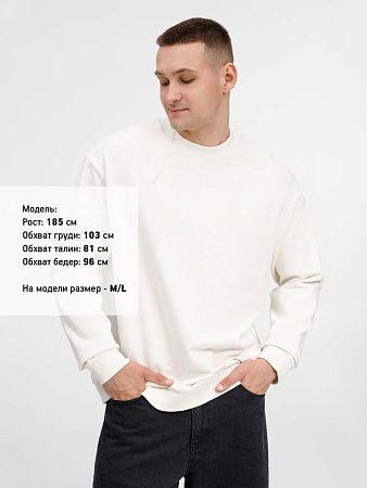 Свитшот унисекс Sinkopa, молочно-белый, размер XS/S