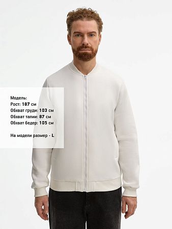 Бомбер унисекс Estado, молочно-белый, размер S