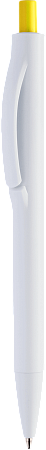 Ручка IGLA COLOR Белая с желтой кнопкой 1033.04