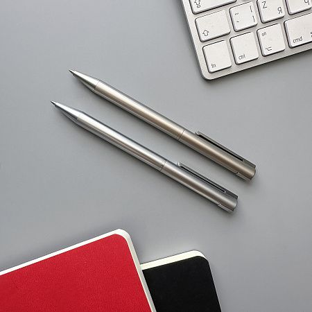 РУЧКА  "BERGAMO" ШАРИКОВАЯ АВТОМАТИЧЕСКАЯ, МЕТАЛЛИЧЕСКИЙ КОРПУС ШАМПАНЬ 0.7 ММ, СИНЯЯ