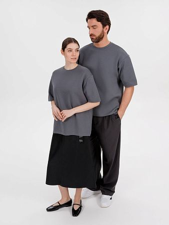 Джемпер с коротким рукавом Siluetti Volumica, серый, размер XS/S