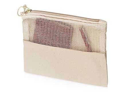 Косметичка «Mesh» хлопковая с сетчатой вставкой