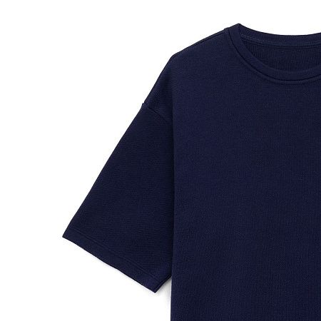 Джемпер с коротким рукавом Siluetti Volumica, темно-синий, размер XS/S