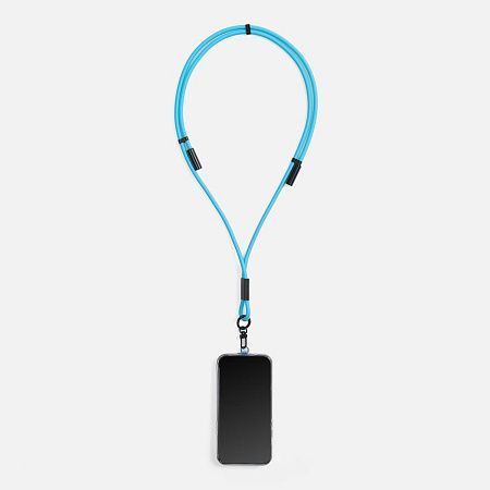 Кабель-ланьярд energyFlex Power Delivery 60 Вт, голубой