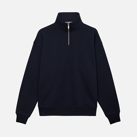 Толстовка на молнии унисекс Флоу (Flow), темно-синяя