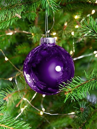 Елочный шар Finery Gloss, 8 см, глянцевый фиолетовый