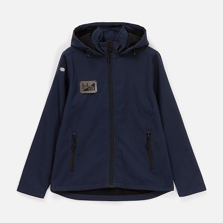 Куртка софтшелл с капюшоном мужская Race Men, темно-синяя, размер S