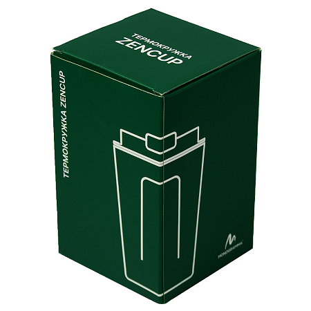 Термокружка Zencup вакуумная, стальная, 380 мл, зеленая