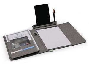 Портфолио А4 из RPET «NotyFolio Eco» с отделением для ноутбука 13", цвет: серый