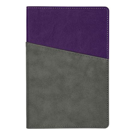 Ежедневник Flexy Smart Porta Nuba Latte A5, серый/фиолетовый, недатированный, в гибкой обложке