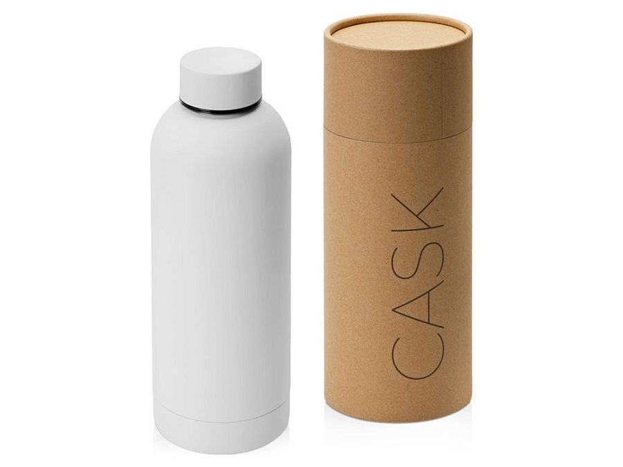 Вакуумная термобутылка с медной изоляцией «Cask», soft-touch, тубус, 500 мл