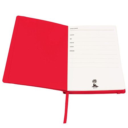 Ежедневник A5 недатированный Dante в мягком переплёте софт-тач, красный