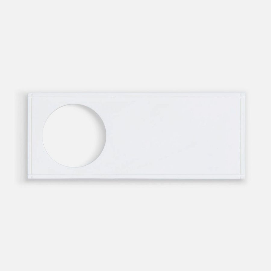 Лейбл из ПВХ с вырубкой «Круг», белый