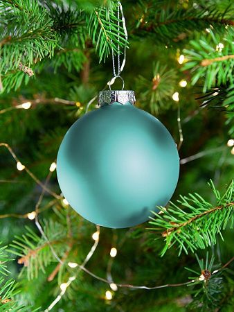 Елочный шар Finery Matt, 8 см, матовый бирюзовый