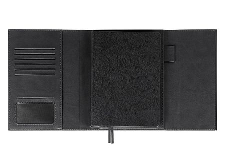 Ежедневник в суперобложке Country Galaxy Mocco A5+, черный, недатированный, в твердой обложке