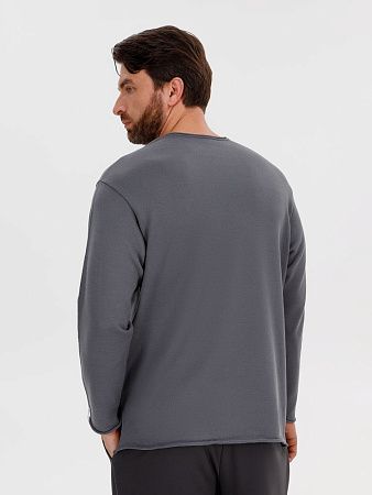 Лонгслив унисекс Siluetti Fuori, серый, размер S/M