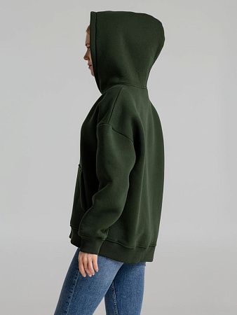 Худи Kulonga Oversize, темно-зеленый (хаки), размер XS/S