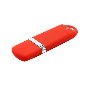 Флешка Shape с покрытием Софт Тач 16 GB, желтая