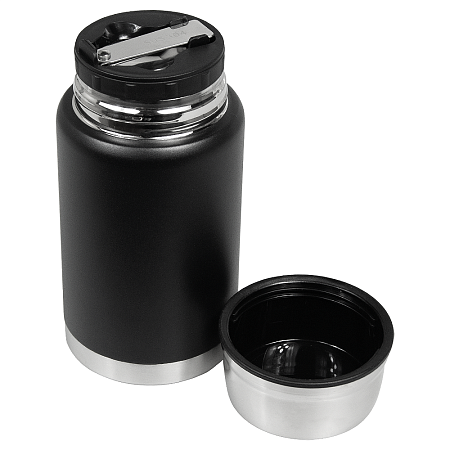 Термос для еды Tonsberg, 620 мл, металлический, черный, матовый