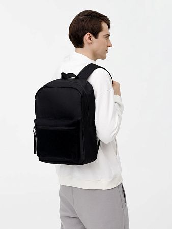 Рюкзак Patch Catcher с карманом из липучки, черный