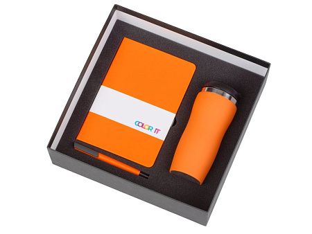 Подарочный набор "COLOR IT" c блокнотом, ручкой и термокружкой