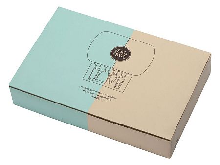 Набор для сыра в подарочной коробке из акации и мрамора «Date»