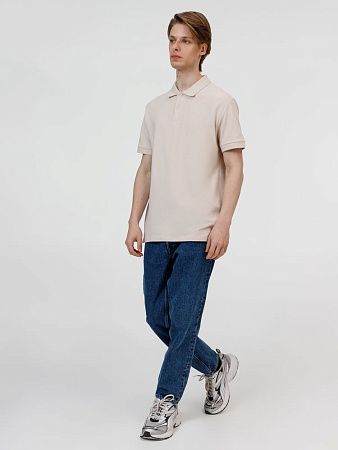 Рубашка поло унисекс Pacific, бежевая (льняная), размер XXL