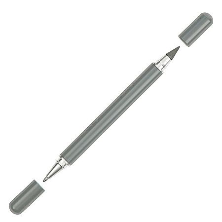 Ручка шариковая и вечный карандаш ETERNITY Print Sample, металлическая, серая, матовая