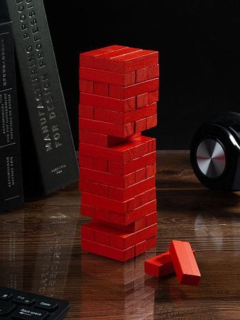 Игра «Деревянная башня мини», красная
