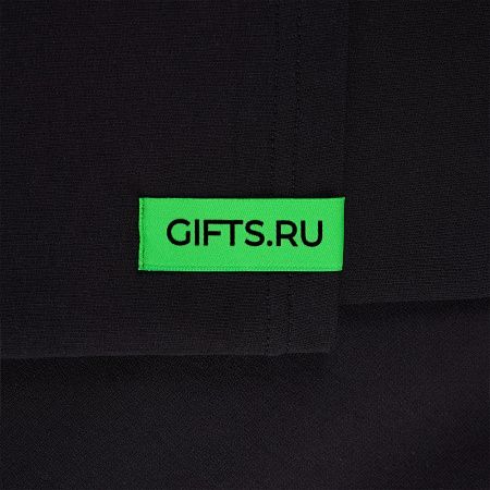 Футболка оверсайз с двойным рукавом Kosmos, черная, размер XL/2XL