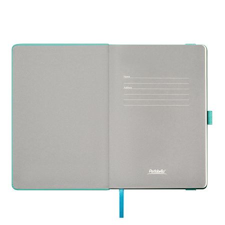 Ежедневник Alpha недатированный, серый/бирюзовый