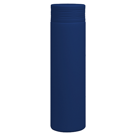 Термос Balance вакуумный стальной, 500 мл, пластиковая крышка, темно-синий, матовый