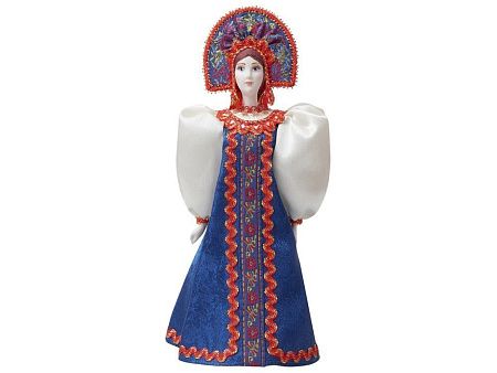 Подарочный набор: кукла фарфоровая, крем-мёд с лаймом и имбирем