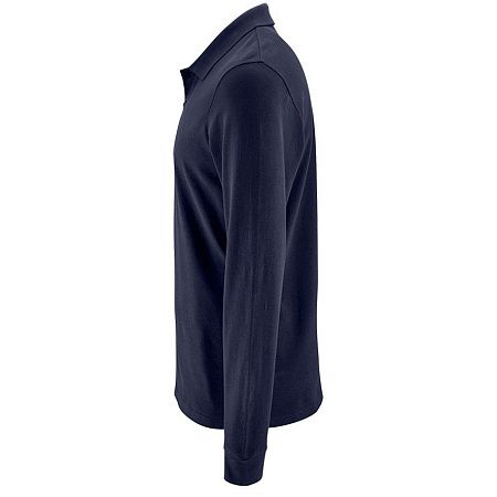 Рубашка поло мужская с длинным рукавом Perfect LSL Men, темно-синяя, размер S