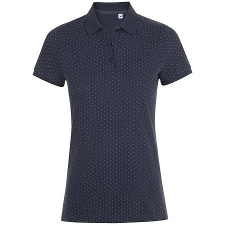 Рубашка поло женская Brandy Women, темно-синяя с белым, размер XL