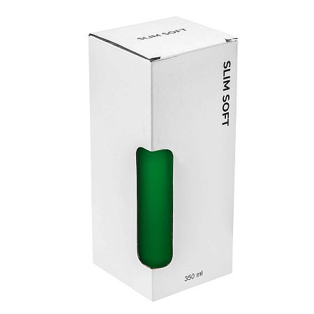 Термокружка SLIM SOFT COLOR 350мл. Зеленая с зеленой крышкой 6030.02