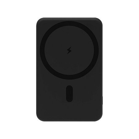 Внешний аккумулятор Ларго PD (Largo PD) 5000mAh с функцией беспроводной зарядки 15W, черный