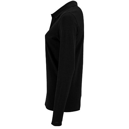 Рубашка поло женская с длинным рукавом Perfect LSL Women, черная, размер S