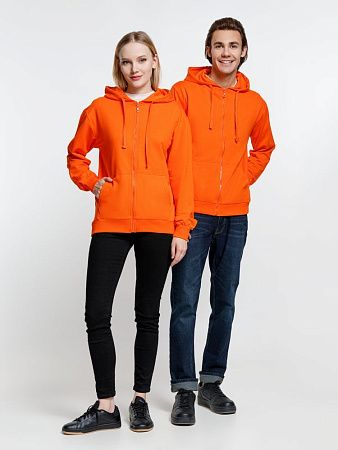 Толстовка на молнии с капюшоном Siverga 2.0, оранжевая, размер L