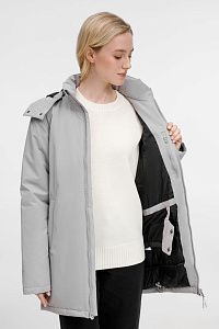 Куртка-парка унисекс Sfera, светло-серая, размер S