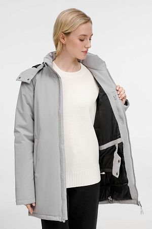 Куртка-парка унисекс Sfera, светло-серая, размер S