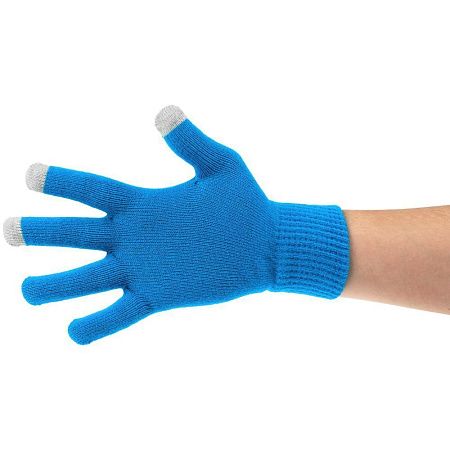 Перчатки сенсорные Urban Flow, ярко-голубые, размер S/M