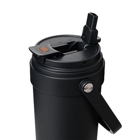 Термокружка вакуумная Solo, черная